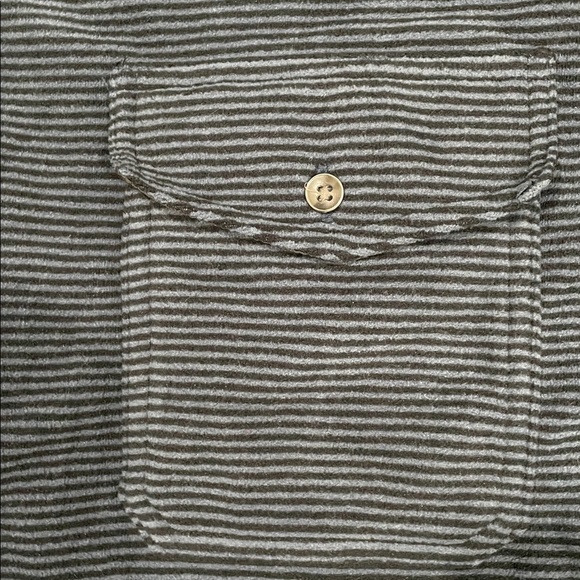 NWT St. John's Bay Classic Fit Navy Blue Striped Shirt Jacket - Picture 3 of 5